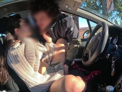Amateur, Morena, Coche, Atrapados, Erótico, Público, Coño, Tetas