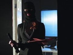 Blasen, Britisch, Hundestellung, Hd, Büro, Rotschopf, Reiten, Tätowierung