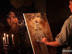 Watch this MILF get jealous and eat her shaved pussy up close and slow