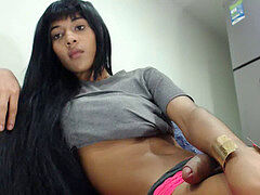 Blondine, Masturbation, Transfrau, Solo, Titten