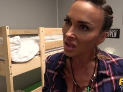 Lustful tanned MILF rides huge dick