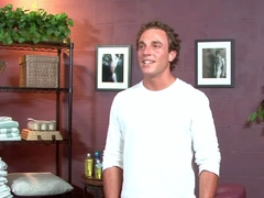 Handsome Gay Rubs Dick After Interview