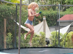 Big cock, Blonde, Blowjob, Doggystyle, Natural tits, Outdoor, Teen, Tits