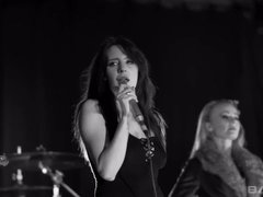 Aziatisch, Bruinharig, Europees, Harig, Ondergoed, Tatoeage, Trio