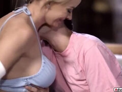 Stepson Helps Stepmom with Passionate Escapades