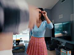 ブロンド, 茶髪の, Hd, 異人種間, レズビアン, なめる, ペニスバンド, おもちゃ