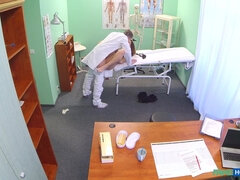 Darkhaired Gets Doc On The Exam Table