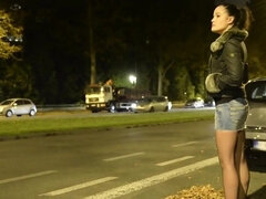 Big tits, Brunette, Car, French, Hardcore, Nylon, Prostitute, Whore