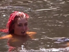 茶髪の, 顔面騎乗, 指いじり, なめる, オーガズム, アウトドア, オマンコ, 赤毛