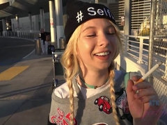 Mamada, Novia, Besar, Al aire libre, Pov, Afeitado, Fumando, Tetas