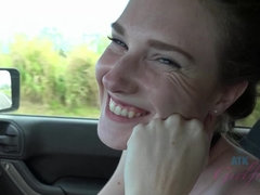 Любители, Блондинки, Сперма во рту, Пальцем, Эксгибиционист, Ласковые ручки, На природе, На публике