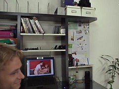 He busts blonde gf cheating with his friend