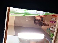 素人, シャワー, ティーン, のぞき