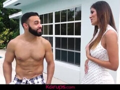 デカパイ, 茶髪の, バック, 熟年, 淫乱熟女, アウトドア