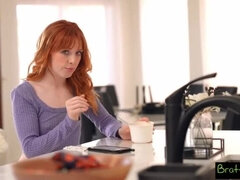Frau, Hardcore, Lecken, Orgasmus, Pov, Rotschopf, Rau, Titten