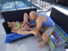 Минет, Брюнетки, Собачьи, Сперма на лице, Лизание, Натуральные сиськи, Крошечные, Бритые