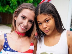 Grote kont, Grote mammen, Zwart, Pijpbeurt, Zwart, 1 man 2 vrouwen, Interraciaal, Buiten