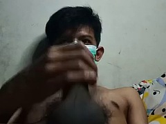 Asiatisch, Grosser schwanz, Schwarz, Schwarz, Schwul, Hardcore, Indonesisch, Masturbation