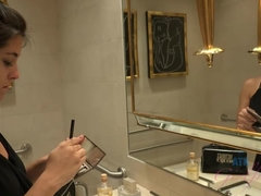 Amateur, Cuarto de baño, Bikini, Morena, Novia, Pov, Coño, Tetas