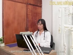 Slutty Doctor Fucks Soldier's Huge Cock in Office - Creampie & Rough Sex