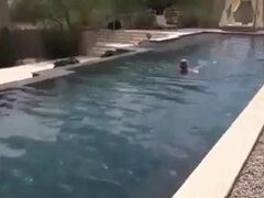 Blondine, Schwanz, Deutsch, Selbstgemacht, Massage, Milf, Mutti, Pool