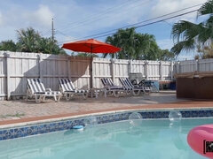 Negro, Mamada, Polla, Piscina