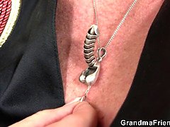 They film very old granny threesome