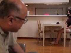 アジア人, お尻, デカパイ, フェラチオ, 中出し, 旦那, オナニー, 妻