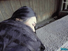 Américain, Cul, Nana, Queue, De plein air, Piercing, Pov, Public