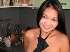 素人, デカチン, バック, キッチン, ハメ撮り, オマンコ, 剃毛, ティーン