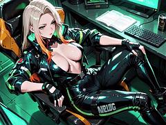 Belleza, Rubia, Hd, Cuero, Realidad, Mojado