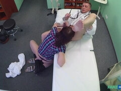 Leie, Blasen, Arzt, Handjob, Krankenschwester, Büro, Muschi, Uniform