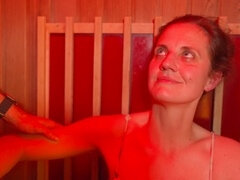 Sweaty sauna session ends with Marc's creamy load in my mouth - but not before indulging in his delicious booty!