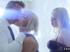 ブロンド, フェラチオ, 女 人男 人, ハードコア, ガリガリ, ティーン, 三人, オッパイの