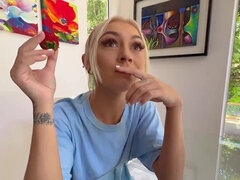 Grosser schwanz, Blondine, Blasen, Nahaufnahme, Im freien, Pov, Jungendliche (18+), Flotter dreier