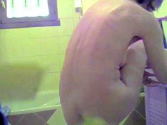 Salle de bains, Poilue, Mature, Maman, Douche, Espionne, Voyeur