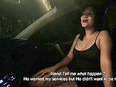 Mamada, Corrida, Al aire libre, Público, Puta, Adolescente, Puta