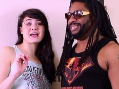 18, 黒人, フェラチオ, カワイイ, チン, フェラする