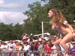 素人, デカ尻, デカパイ, 巨乳な, ズームショット, 裸, 公共, オッパイの