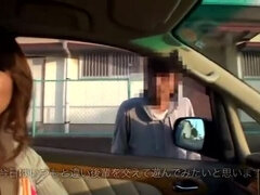 デカパイ, フェラチオ, フェティッシュ, 手コキする, 日本人, 淫乱熟女, 公共, 三人