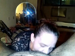 Granny Cumslut worships black dick