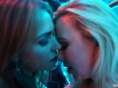 Brunette, Clothed, Kissing, Lesbian, Licking, Pussy, Shy, Wet