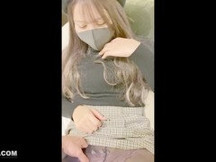 Asiatique, Tir de sperme, Doigter, Japonaise, Masque, Chatte, Adolescente, Pute