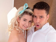 In den arsch, Grosser schwanz, Blondine, Blasen, Hundestellung, Dürr, Jungendliche (18+), Titten