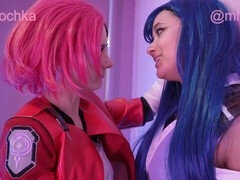 Poilue, Embrassement, Lesbienne, Chatte, Nénés