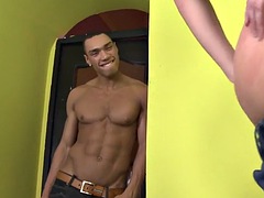 Amateur, Anal, Cul, Sucer une bite, Homme nu et filles habillées, Européenne, Hard, Jeans