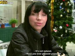 Anal, Brunette brune, Faciale, Argent, Nue, Public, Plan cul à trois
