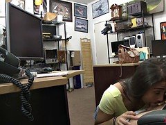 Babe convinced to have sex with pawn guy