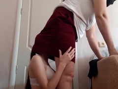 Cul, Gros seins, Brunette brune, Attrapée, Mère que j'aimerais baiser, Jupe, Étudiant, Professeur
