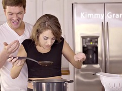 Romantic sex for Kimmy Granger ends with facial